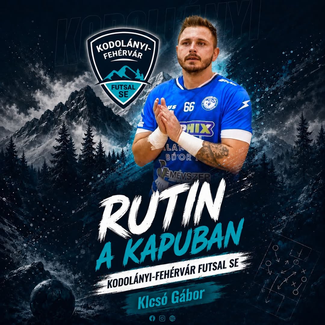Felnőtt hír illusztrációja: Rutin a kapuban: Klcsó Gábor a Kodolányi-Fehérvár Futsal SE játékosa